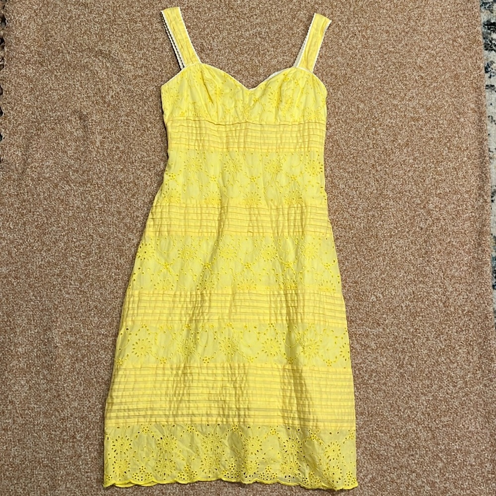 Lilly Pulitzer Yellow Eyelet Sundress